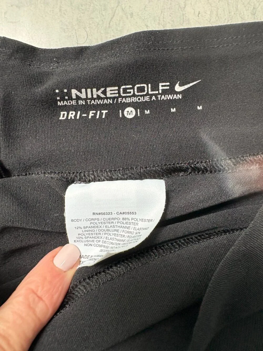 Nike Golf Dri-FIT Tennis Pickleball Skort Black Size Medium